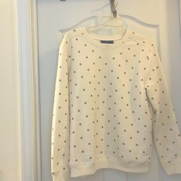 Karen Scott Sweatshirt with Gold Dots NEW - Picture 3 of 5